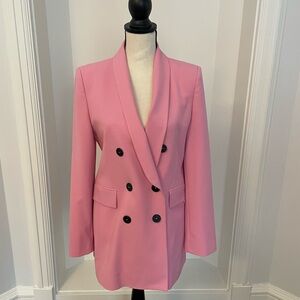 Zara Blush Double-Breasted Blazer